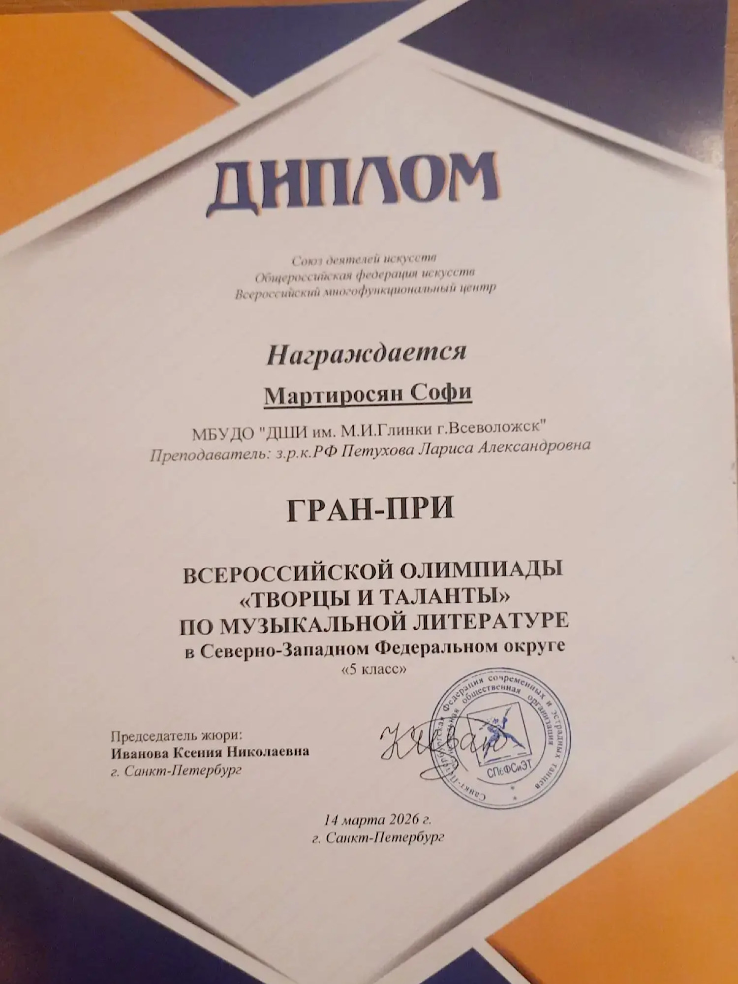 "ТВОРЦЫ И ТАЛАНТЫ "